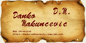 Danko Makunčević vizit kartica